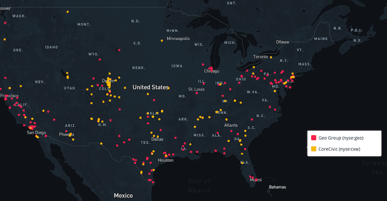 America's private detention centers mapped | The Business of Business